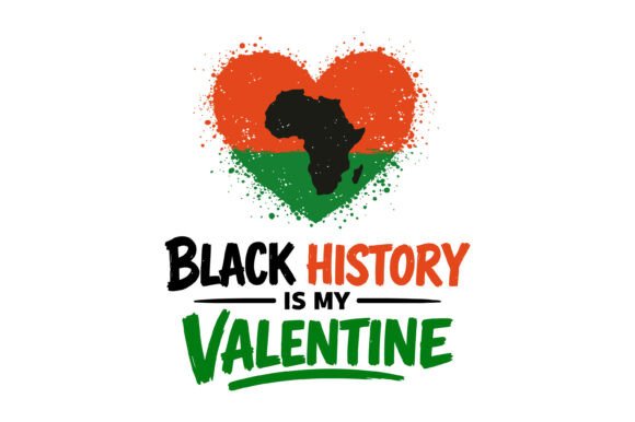 Black History Valentine Love Art: Graphics & T-Shirt Designs