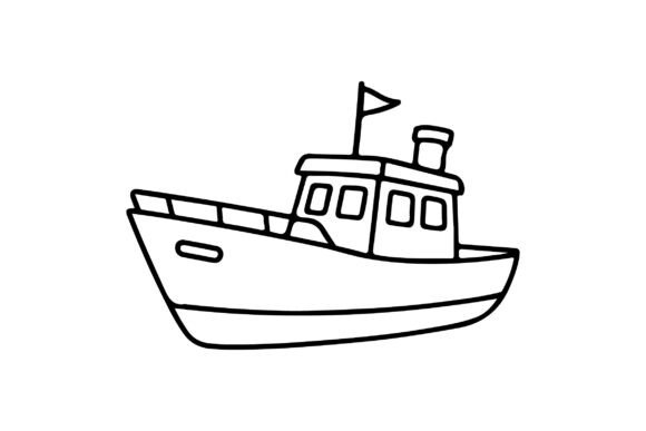 Boat Clipart Vector Design Sublimation: Graphics for T-Shirt Designs