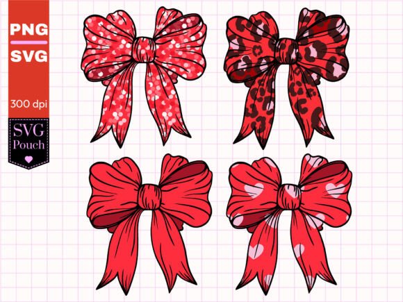 Coquette Bows PNG SVG, T-shirt Clipart