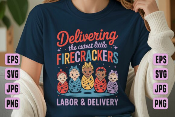 Cutest Firecrackers Delivery Art: T-Shirt Designs & Graphics