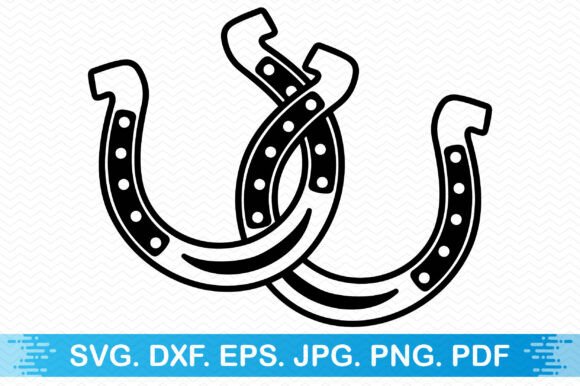Double Horseshoe Clipart: T-Shirt Designs & Graphics
