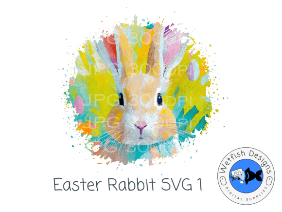 Easter Rabbit Pop Art SVG: Graphics for T-Shirt Designs