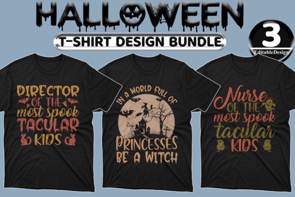 Halloween Day T-shirt Design Bundle-20