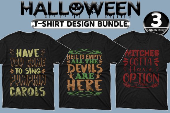 Halloween Day T-shirt Design Bundle-25