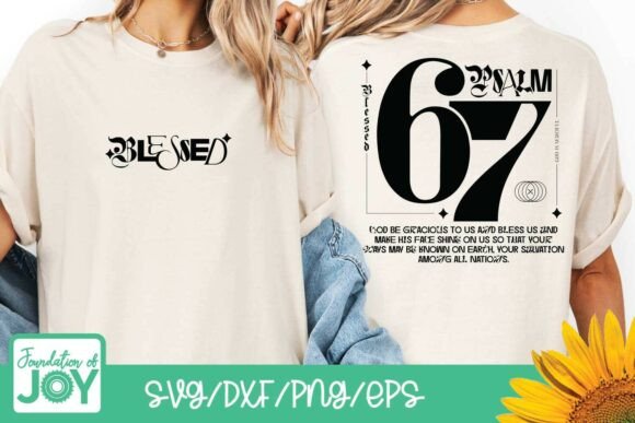 Psalm 67 Graphics for T-Shirts: Distressed Faith Design