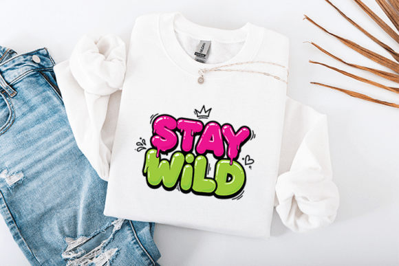 Stay Wild Graffiti SVG: Graphics for Bold T-Shirt Designs