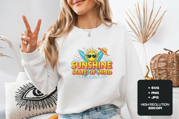 Sunshine State of Mind SVG Art: Graphics for T-Shirt Designs