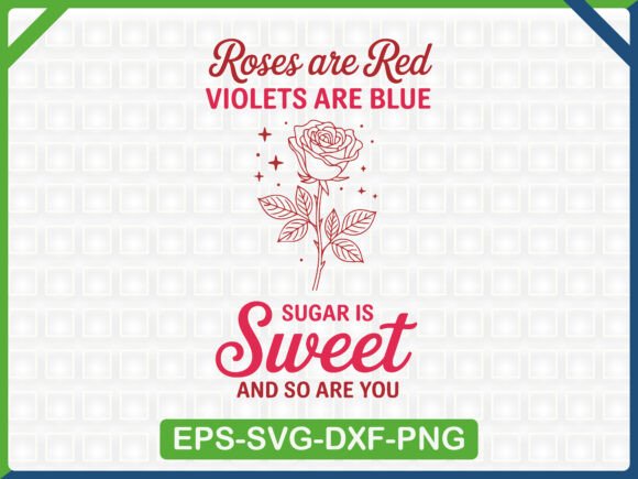 Sweet Valentine Poem Clipart: Graphics for T-Shirt Designs & Local Branding