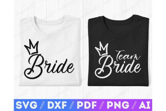 Team Bride Wedding Clipart T-Shirt Design Graphics Review